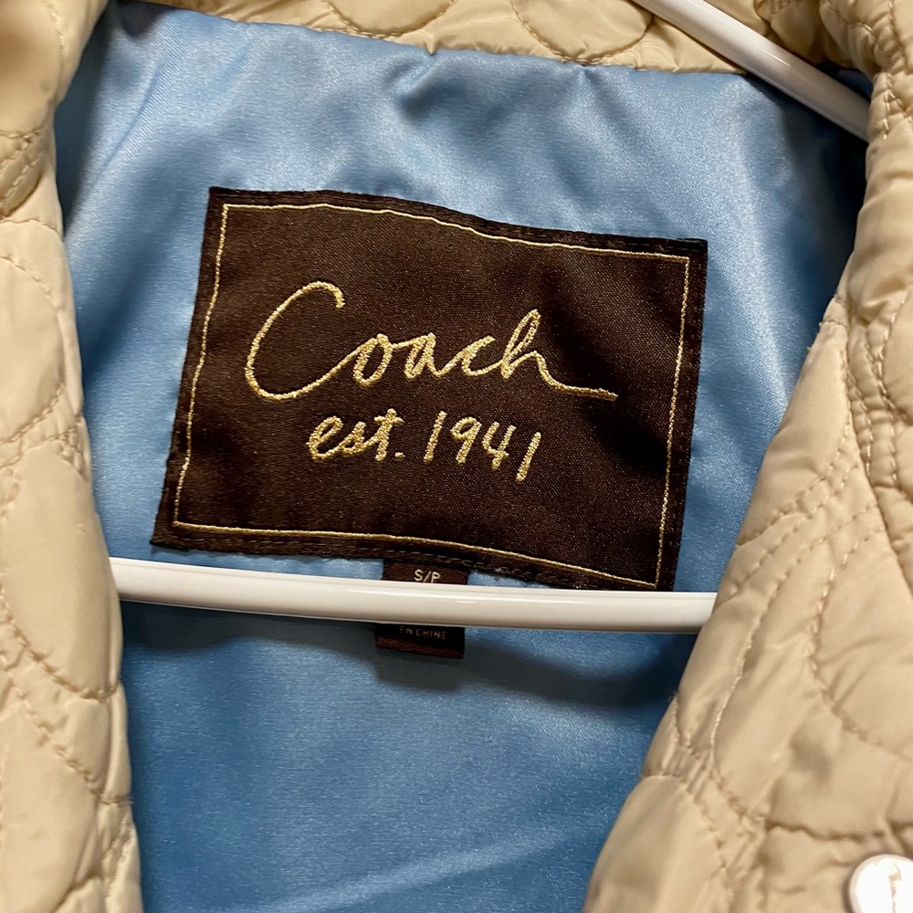 EUC Coach Quilted Logo Riding Jacket (Size Small) - Picture 3 of 5